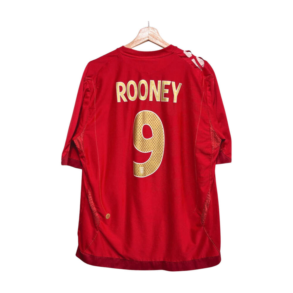Vintage 2006 England National Team Home Red Umbro Jersey Size XL #9 Rooney - Picture 3 of 15